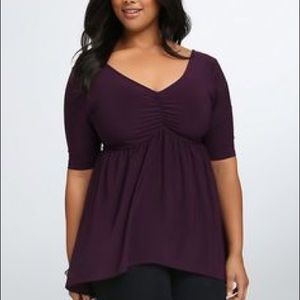 Cinch front babydoll top
